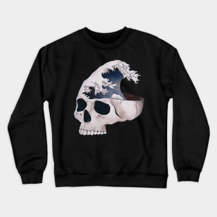 Wave Skull Crewneck Sweatshirt